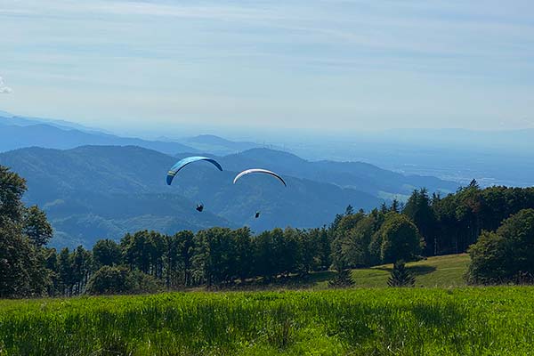 Gleitschirmfliegen auf dem Kandel