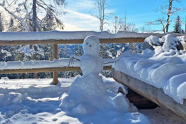 Ein Schwarzwälder Schneemann